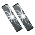 White Lightning Print Car Seat Belt Covers
