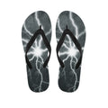 White Lightning Print Flip Flops