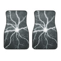 White Lightning Print Front Car Floor Mats