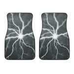 White Lightning Print Front Car Floor Mats
