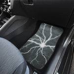 White Lightning Print Front Car Floor Mats