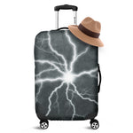 White Lightning Print Luggage Cover