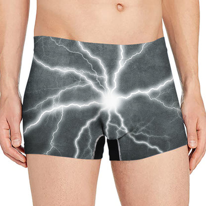 White Lightning Print Men's Boxer Briefs