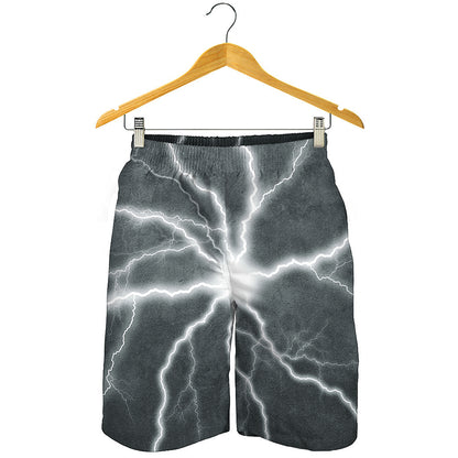 White Lightning Print Men's Shorts