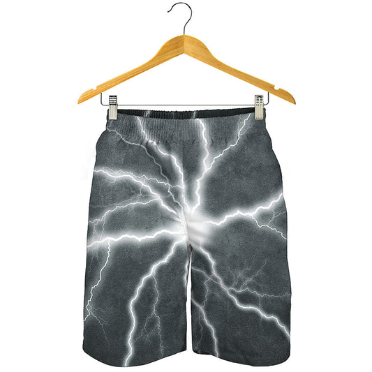 White Lightning Print Men's Shorts