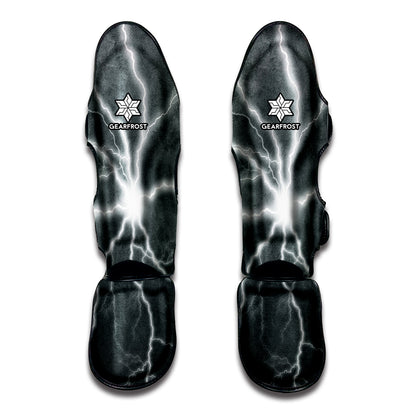 White Lightning Print Muay Thai Shin Guard