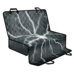 White Lightning Print Pet Car Back Seat Cover