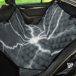White Lightning Print Pet Car Back Seat Cover
