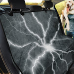 White Lightning Print Pet Car Back Seat Cover