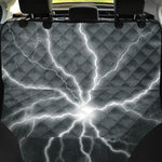 White Lightning Print Pet Car Back Seat Cover