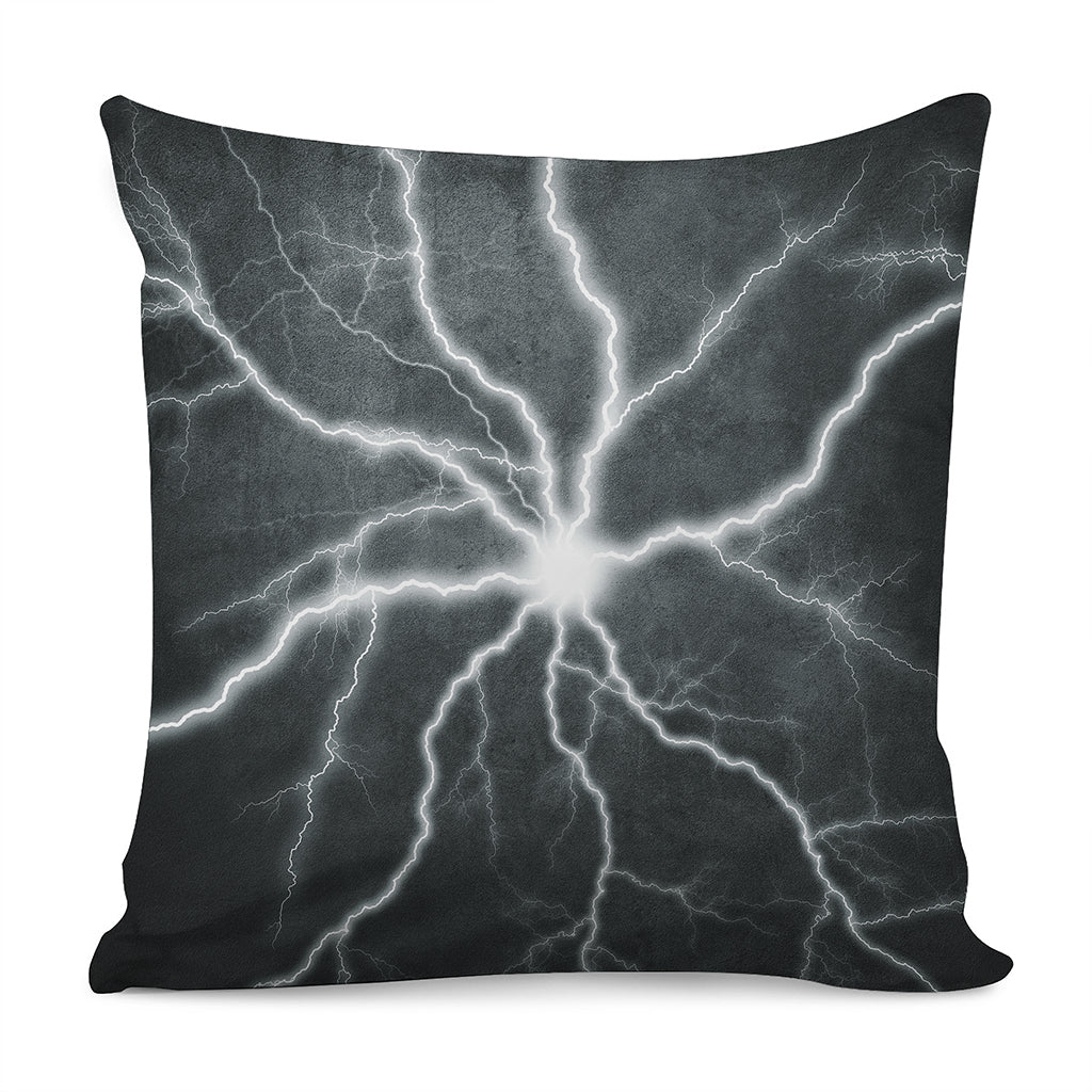 White Lightning Print Pillow Cover