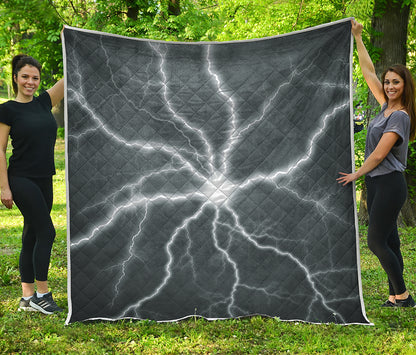 White Lightning Print Quilt