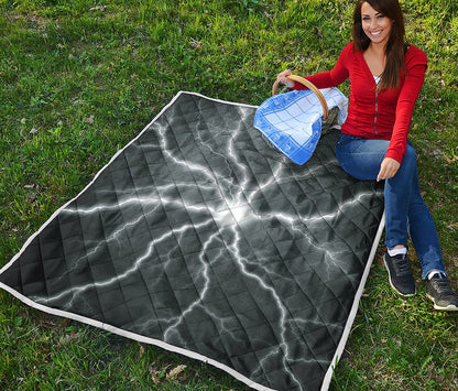 White Lightning Print Quilt