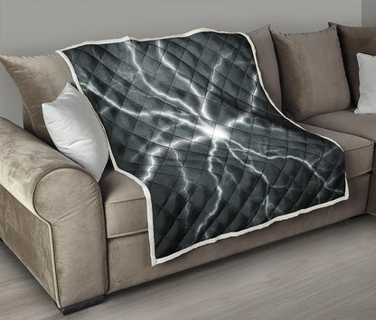 White Lightning Print Quilt