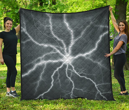 White Lightning Print Quilt