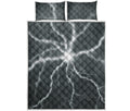 White Lightning Print Quilt Bed Set