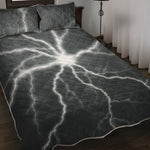 White Lightning Print Quilt Bed Set