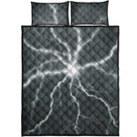 White Lightning Print Quilt Bed Set