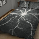 White Lightning Print Quilt Bed Set