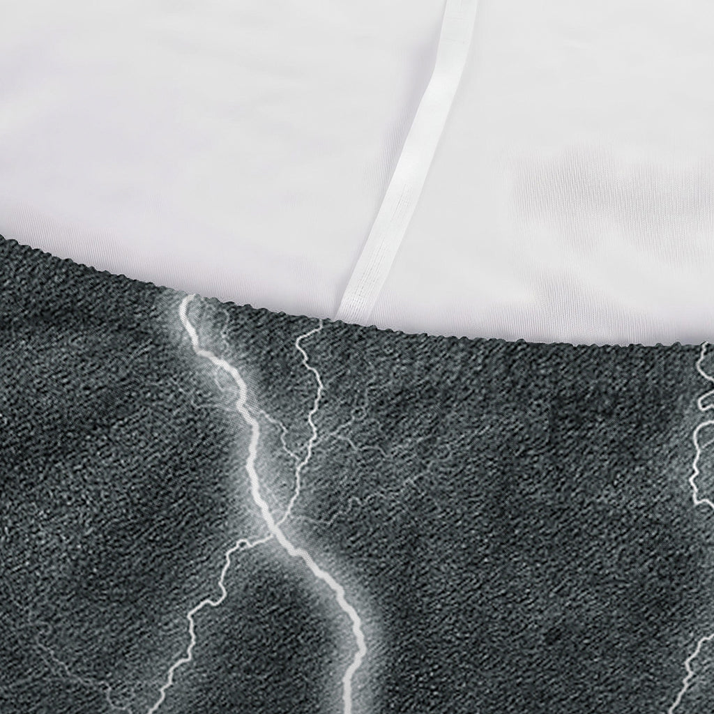 White Lightning Print Sofa Cover