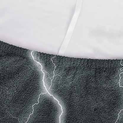 White Lightning Print Sofa Cover