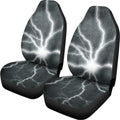 White Lightning Print Universal Fit Car Seat Covers