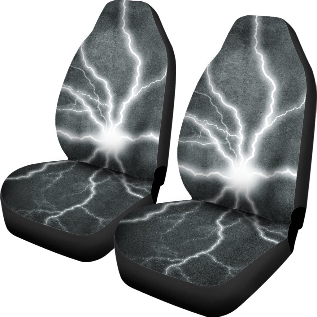 White Lightning Print Universal Fit Car Seat Covers