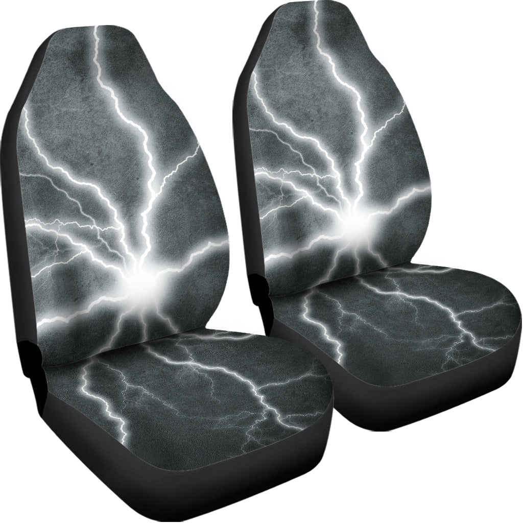 White Lightning Print Universal Fit Car Seat Covers