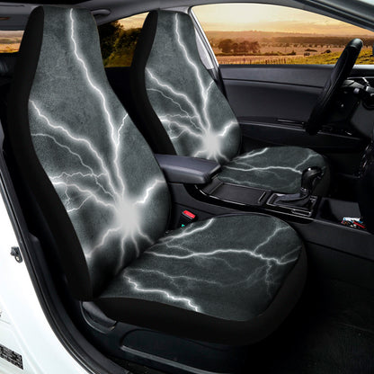 White Lightning Print Universal Fit Car Seat Covers