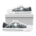 White Lightning Print White Low Top Sneakers