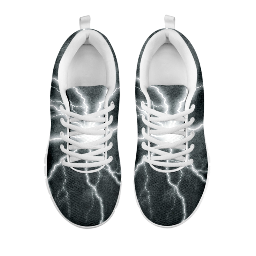 White Lightning Print White Sneakers