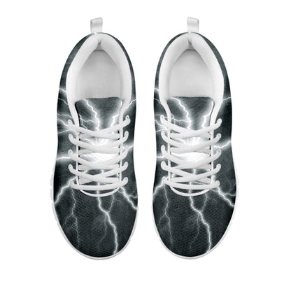 White Lightning Print White Sneakers