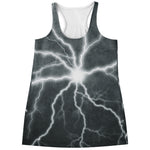 White Lightning Print Women's Racerback Tank Top