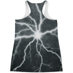 White Lightning Print Women's Racerback Tank Top