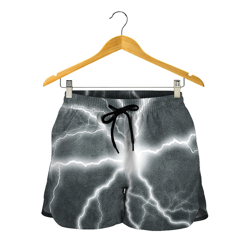 White Lightning Print Women's Shorts