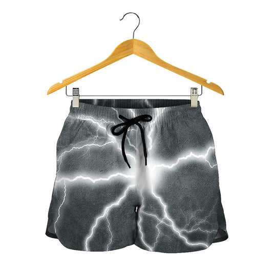 White Lightning Print Women's Shorts