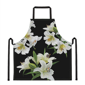 White Lily Print Apron