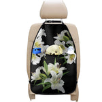 White Lily Print Car Seat Organizers