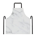 White Marble Print Apron