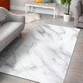 White Marble Print Floor Mat