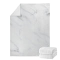 White Marble Print Blanket