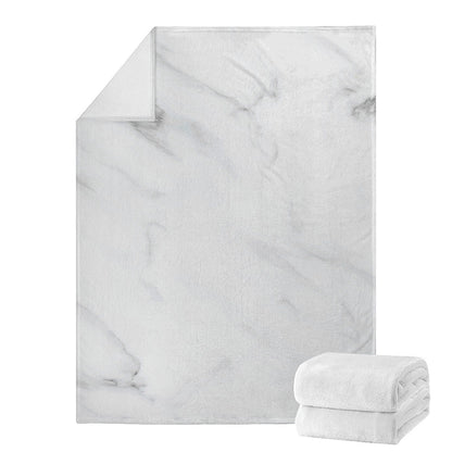 White Marble Print Blanket