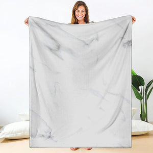 White Marble Print Blanket