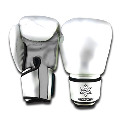 White Marble Print Boxing Gloves
