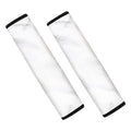 White Marble Print Car Seat Belt Covers