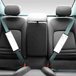 White Marble Print Car Seat Belt Covers