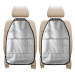 White Marble Print Car Seat Organizers