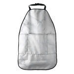 White Marble Print Car Seat Organizers