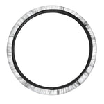 White Marble Print Car Steering Wheel Cover