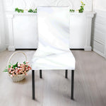 White Marble Print Dining Chair Slipcover